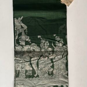 Green Kalamkari Kota Cotton Saree