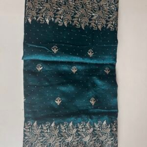 Sea Green Colour Fancy Saree