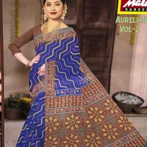 Violet Kolkata cotton saree