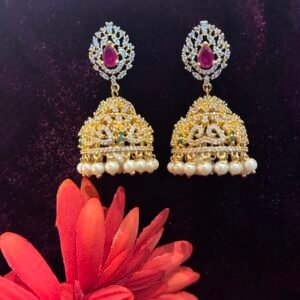 CZ Stone Jhumkhi Ear rings