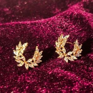 Small White Stone Earrings