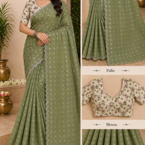Green colour saree