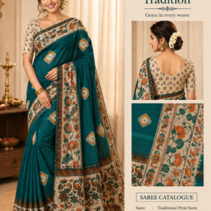 Green cotton Saree