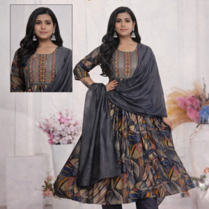 Ash colour chudidhar