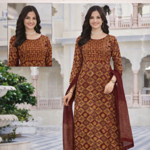 Marron colour chudidhar