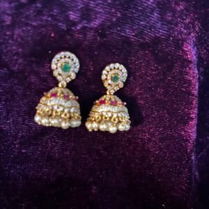 CZ stone zumki ear rings