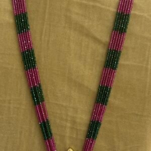 Green And Pink Long Beads Chain