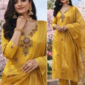 Yellow colour Chudidhar