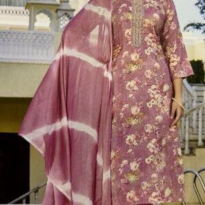 Light Lavender Floral desigh chudidhar