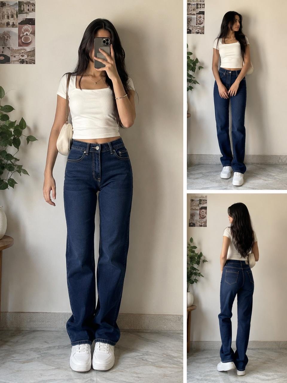 Classic Dark Blue Straight Fit Jeans
