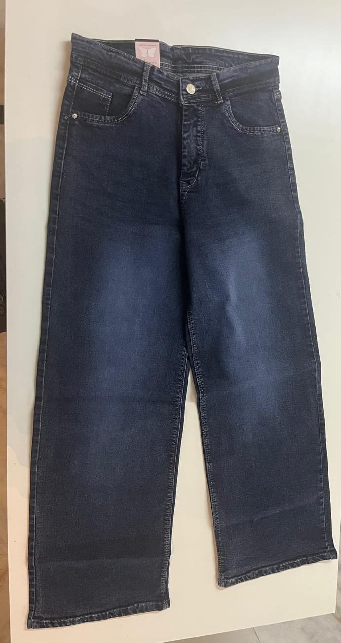 Classic Dark Blue Straight Fit Jeans - Image 2