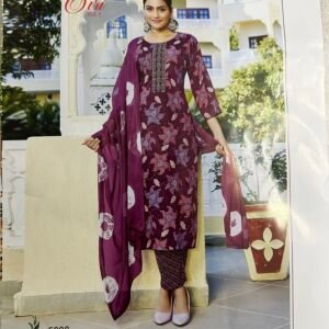 Purple Colour Cudidhar