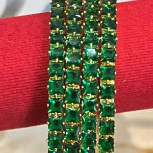 Green Stone Bangles