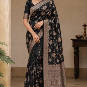 Dark Green Zari Saree