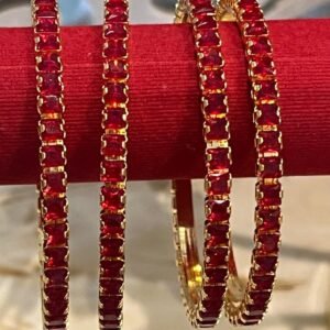 Red Stone Bangles