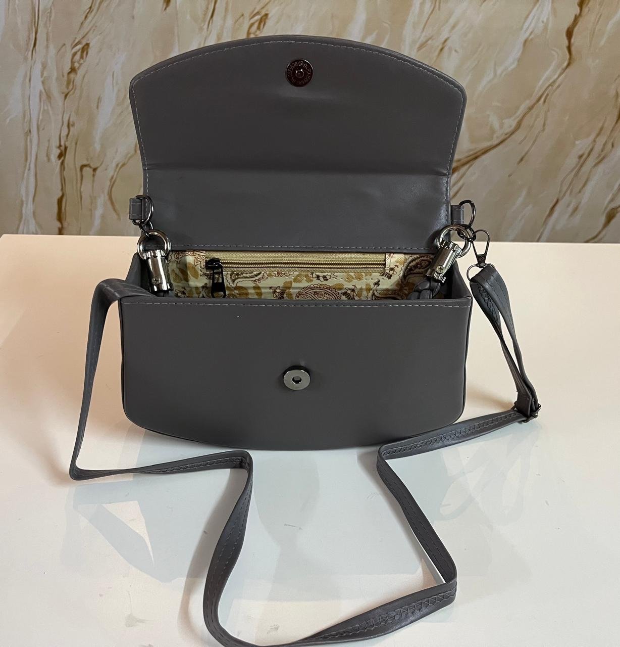 Ash Colour Handbag - Image 3
