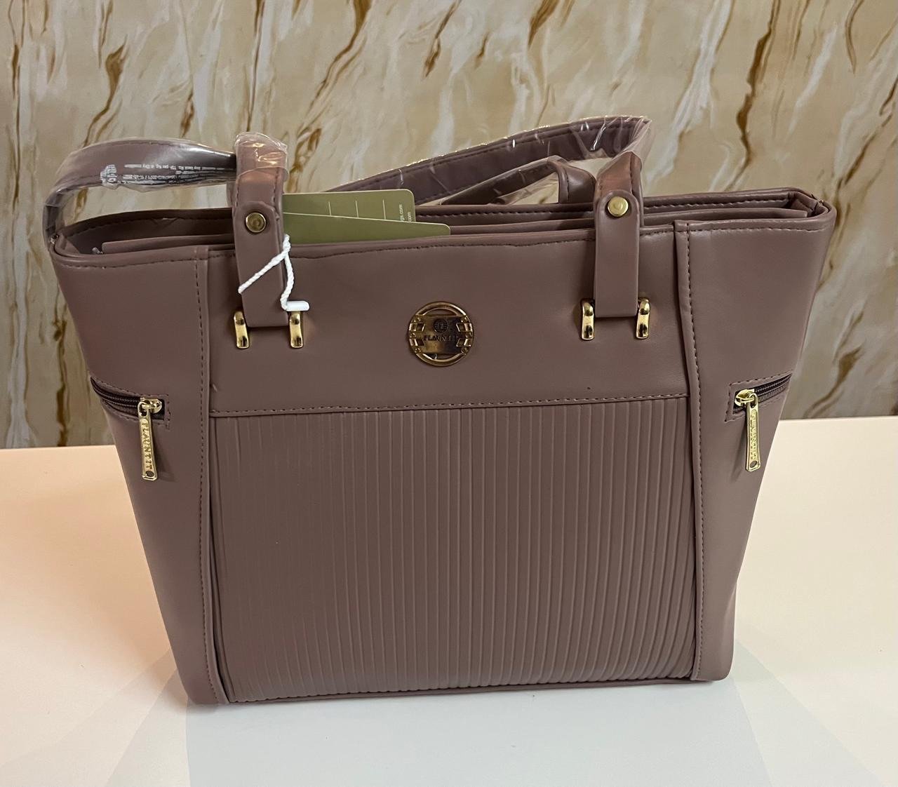 Ash Brown colour Hand bag
