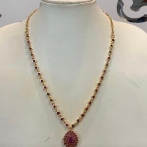 Red Stone Necklace Set