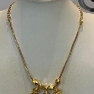 Triple Lakshmi Pendant Gold Plated Necklace