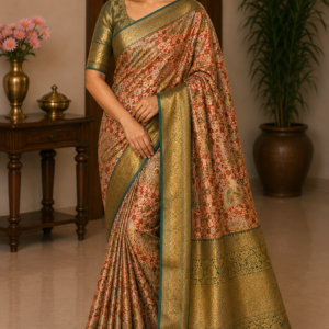 Red Pattu saree