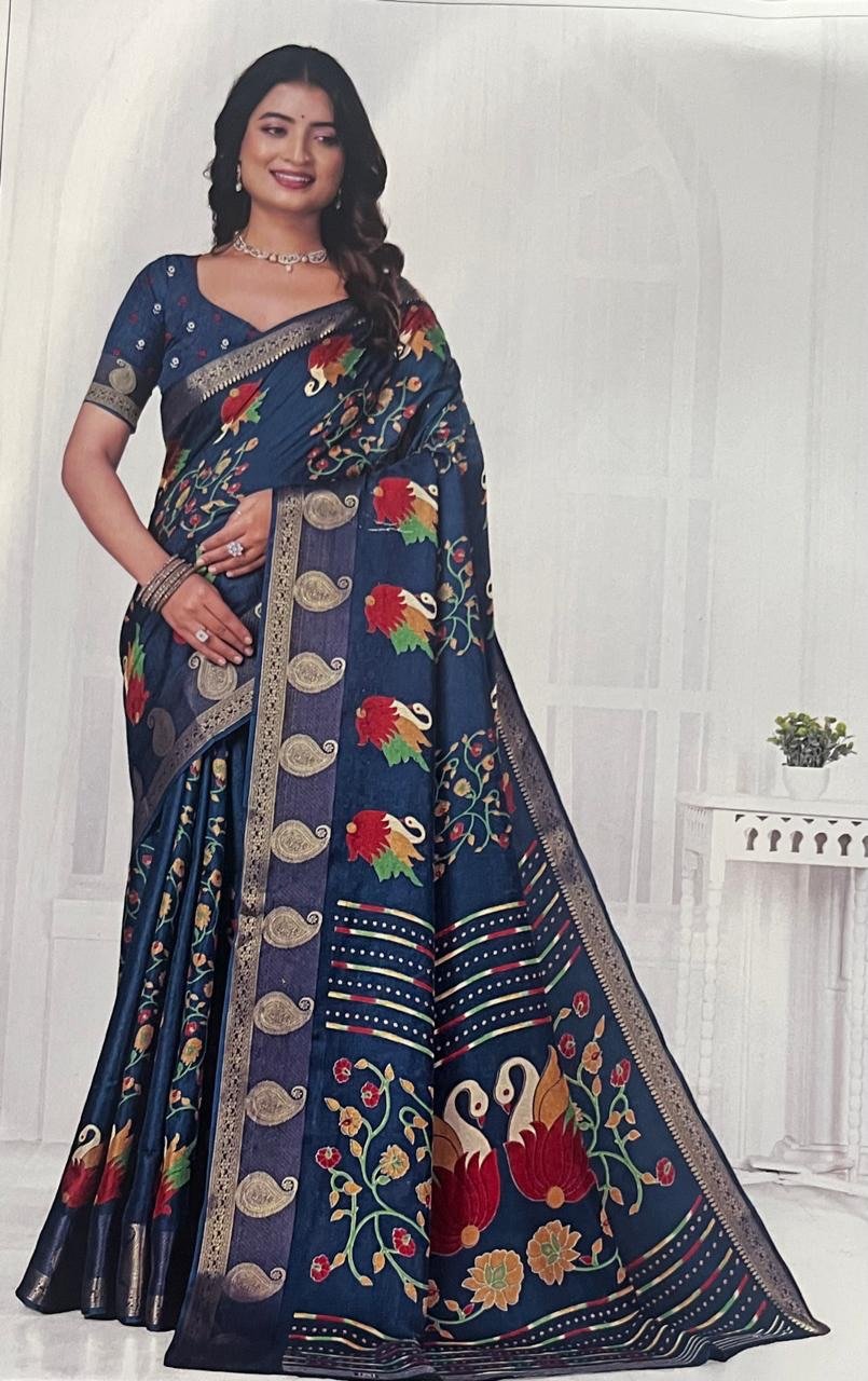 Dark Blue Saree