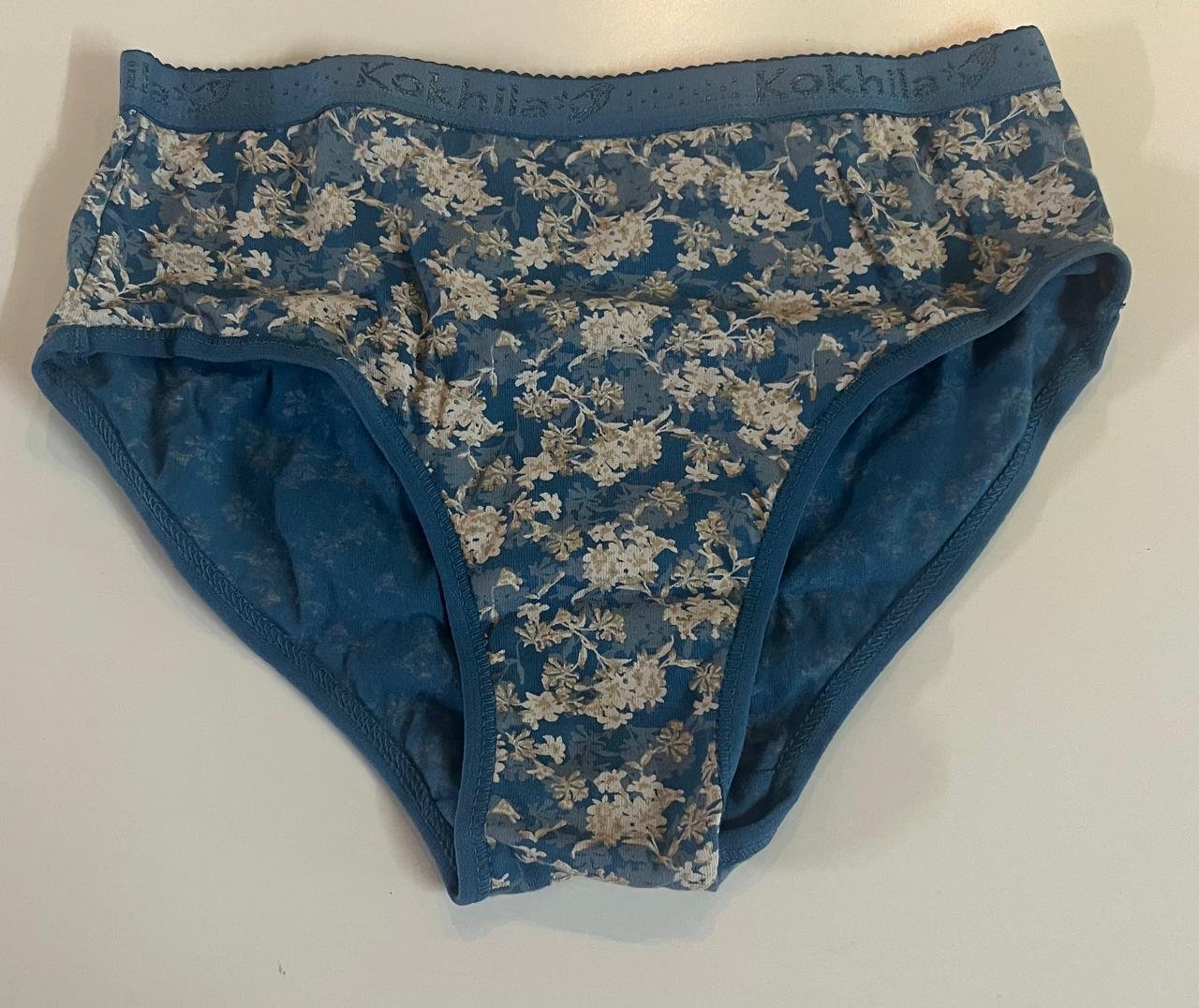 Blue Colour Floral Printed Kohila Ramraj Panties - Image 2