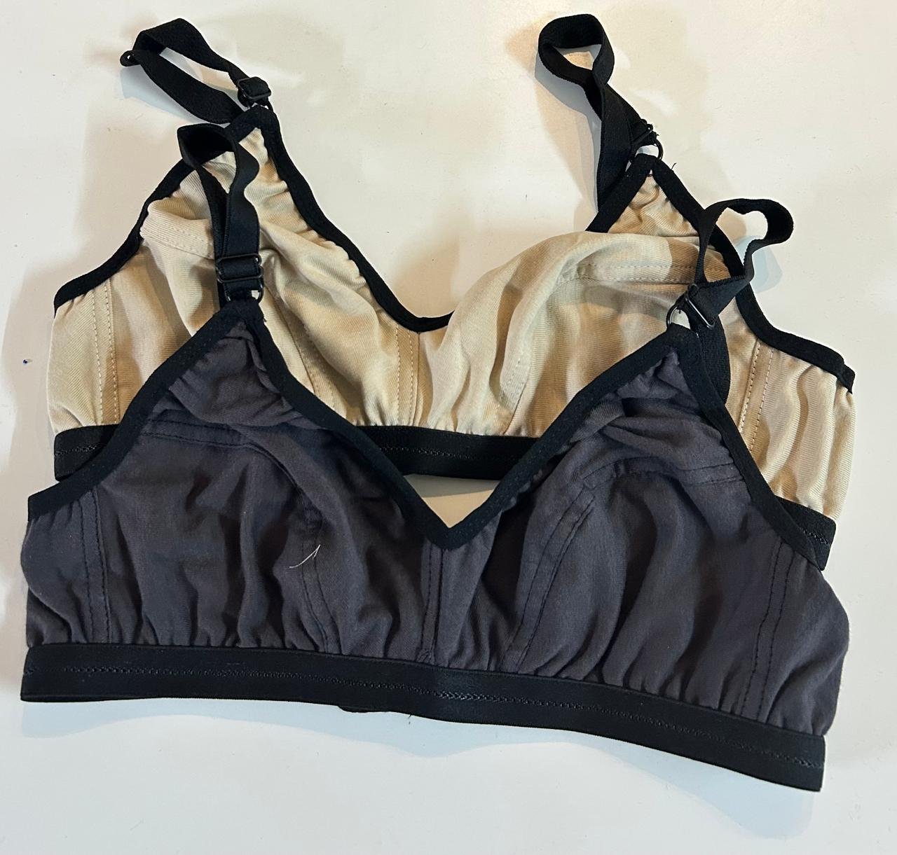 Cream And Black Colour Bras - Image 3