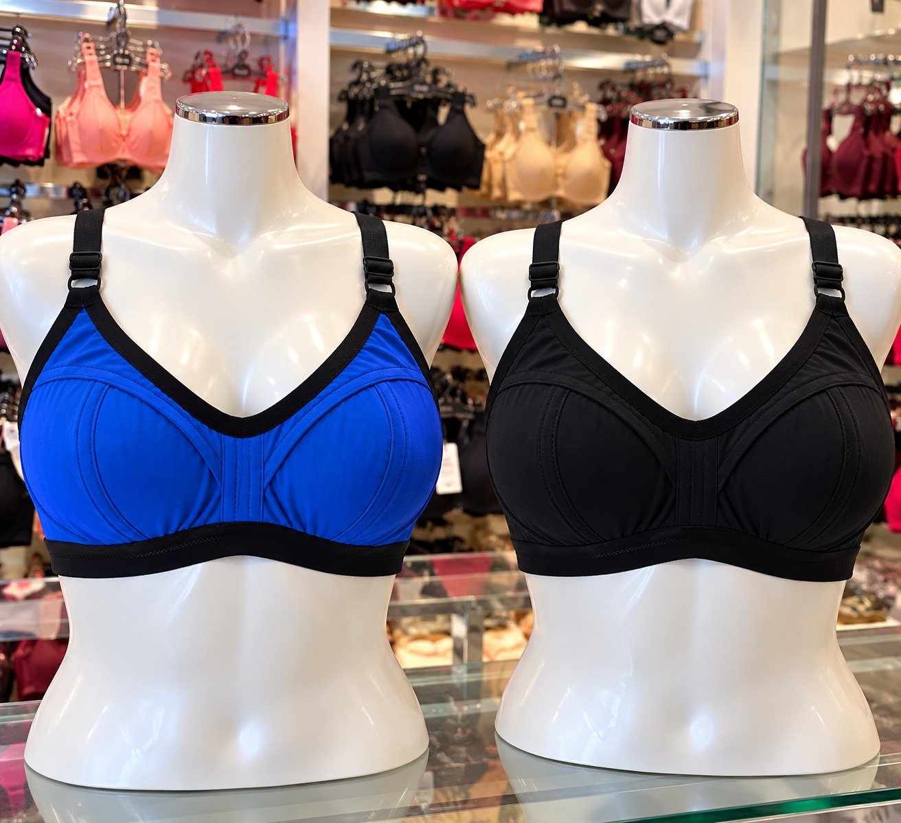Royal Blue Colour And Black Colour Bra - Image 2