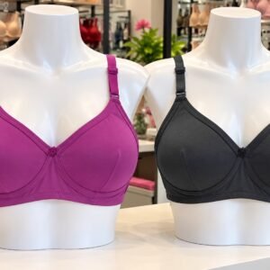 Dark Pink and Charcoal Black Colour Bras