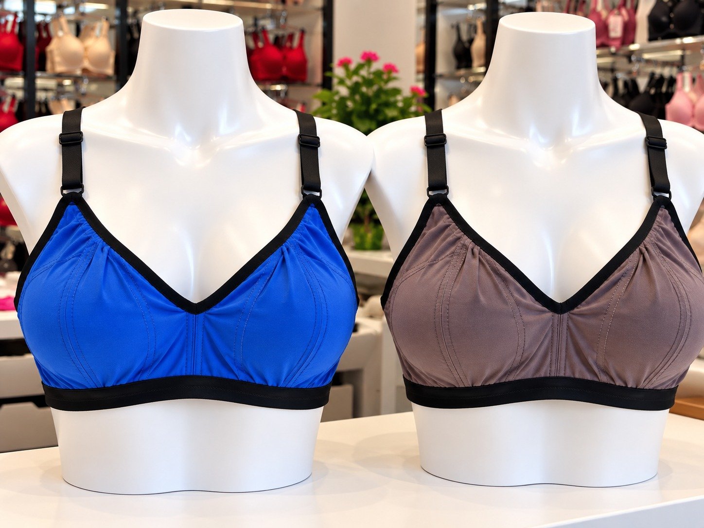 Royal Blue Colour And Tupey Grey Colour Bra