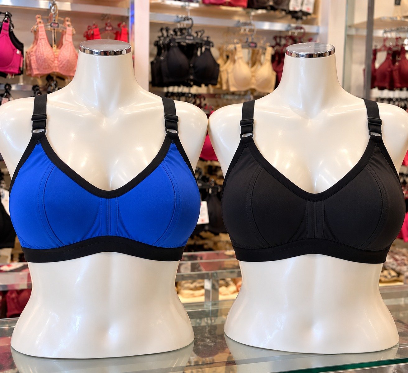 Royal Blue Colour And Black Colour Bra