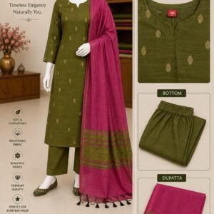Green Colour Chandheri Chudidhar